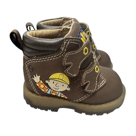 Vtg 2005 Bob the Builder Baby Toddler Work Boots Sz 2 Buster Brown Shoes Y2K - Picture 1 of 10